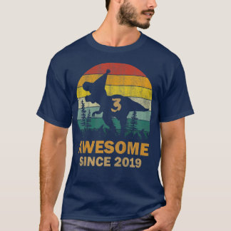 T-shirt Enfants 3 ans Awesome depuis 2019 3e anniversaire 
