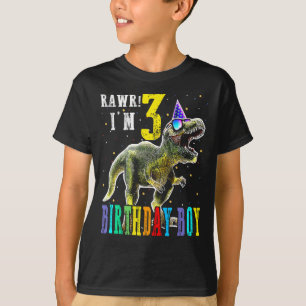 T-shirt Enfants 3 ans Chemise 3e anniversaire Garçon T Rex