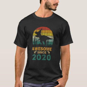 T-shirt Enfants 3 ans Dinosaur Awesome depuis 2020 3ème Bi