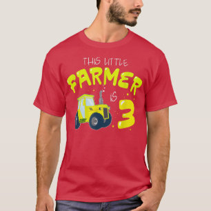 T-shirt Enfants 3 ans Ferme Tracteur fête d'anniversaire f