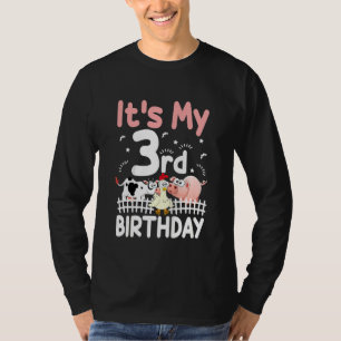 T-shirt Enfants 3 ans Fille Animaux de ferme C'est My 3rd