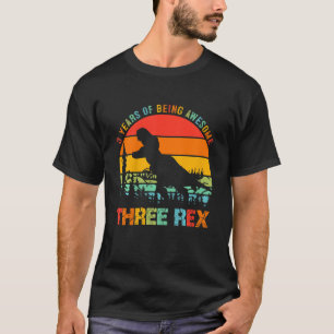 T-shirt Enfants 3 ans Garçon 3 Rex 3e anniversaire 3e anni