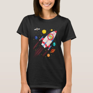 T-shirt Enfants 3 ans vaisseau spatial Rocket Anniversaire