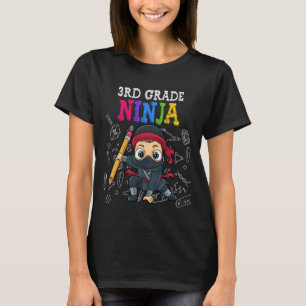 T-shirt Enfants 3e Année Retour À L'École Ninja Garçons 1