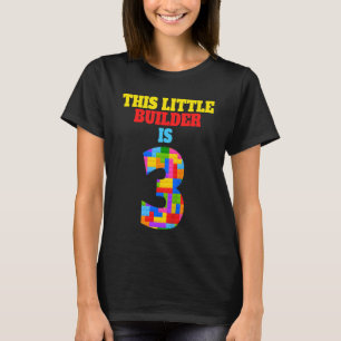 T-shirt Enfants 3e anniversaire 3 ans Bâtisseur Garçon fil
