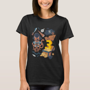 T-shirt Enfants 3e anniversaire Chat Pirate tenue 3 ans à