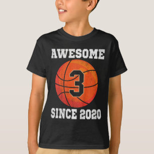 T-shirt Enfants 3e anniversaire de basket-ball Lover 3 ans