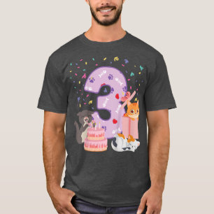 T-shirt Enfants 3e anniversaire fille mignonne tenue de ch