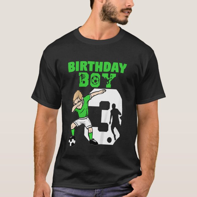T-shirt Enfants 3e anniversaire Football 3 ans Joueur de f (Devant)