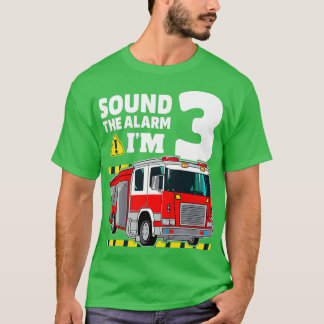 T-shirt Enfants 3e anniversaire Garçon Camion d'incendie 3