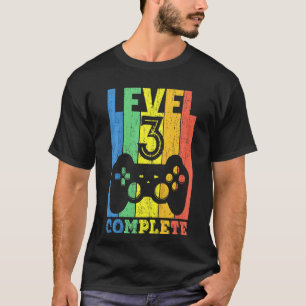 T-shirt Enfants 3e anniversaire garçon fille niveau 3 ans