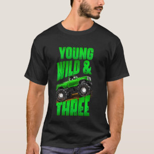 T-shirt Enfants 3e anniversaire Garçon Monster Camion Règl