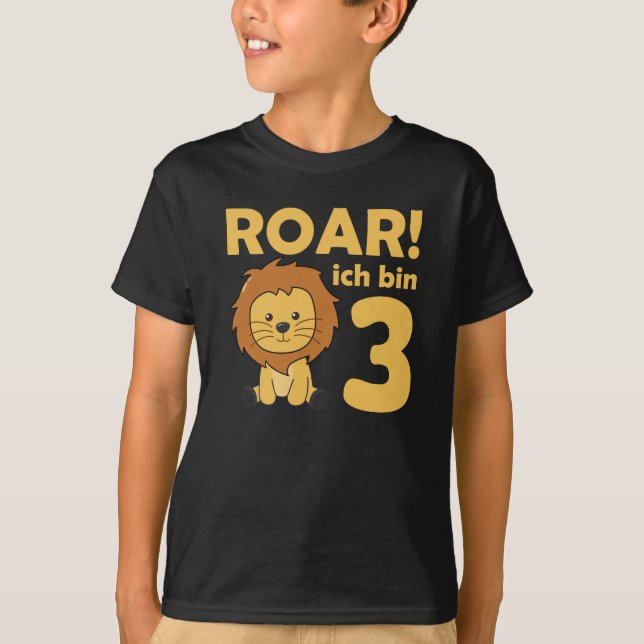 T-shirt Enfants 3e anniversaire Leo 3 ans (Devant)