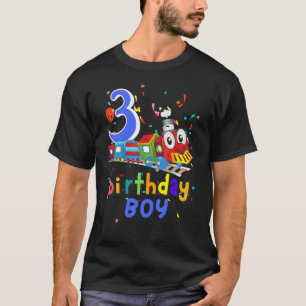 T-shirt Enfants 3e anniversaire Train Boys Filles 3 ans J'