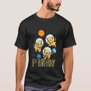 T-shirt Enfants 3ème Anniversaire Chat Anniversaire Amoure