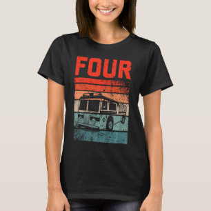 T-shirt Enfants 4 ans 4e anniversaire Garçon pompier incen