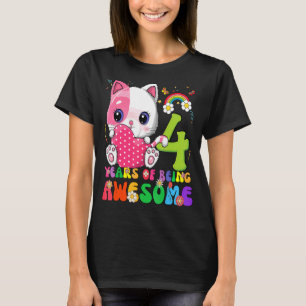 T-shirt Enfants 4 ans Ados 4e anniversaire fille incroyabl