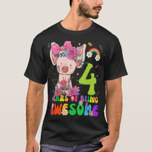 T-shirt Enfants 4 ans Ados 4e anniversaire Garçons Filles