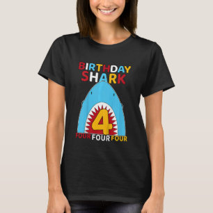 T-shirt Enfants 4 ans Anniversaire Requin Garçons Filles m