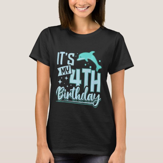 T-shirt Enfants 4 ans C'est mon 4e anniversaire (Devant)