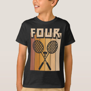 T-shirt Enfants 4 ans Dminton Anniversaire Garçon 4 Annive