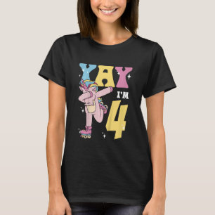 T-shirt Enfants 4 ans Filles Unicorne Dabbing Yay Je suis