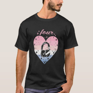 T-shirt Enfants 4 ans Mignonne Joueur Anniversaire Fille 4