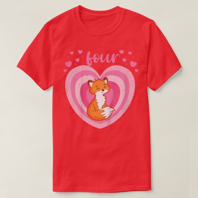 T-shirt Enfants 4 ans mignonne pour anniversaire fille 4e  (Design devant)