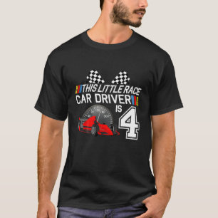 T-shirt Enfants 4 Ans Voiture De Course Anniversaire 4E F