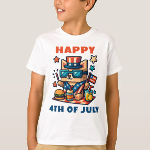 T-shirt Enfants 4 juillet Minecraft