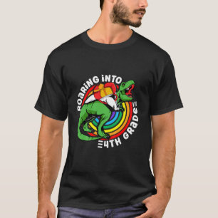 T-shirt Enfants 4E Année Dinosaure Roaring T Rex Retour À
