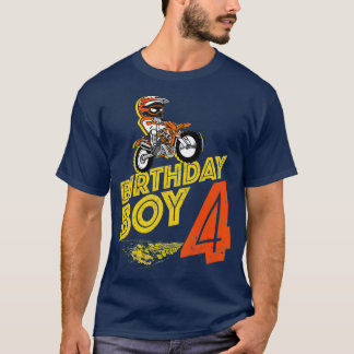 T-shirt Enfants 4e anniversaire Boys Motorcycle Biker 4 an