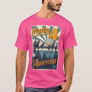T-shirt Enfants 4E Anniversaire Camping Fête À Thème Fait