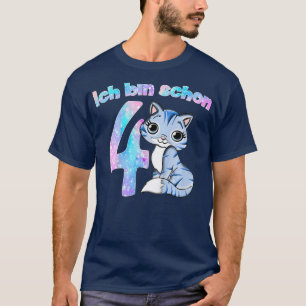 T-shirt Enfants 4e anniversaire Chat pour 4 ans Cadeau fil