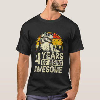 T-shirt Enfants 4e anniversaire garçon 4ans quatre ans Din