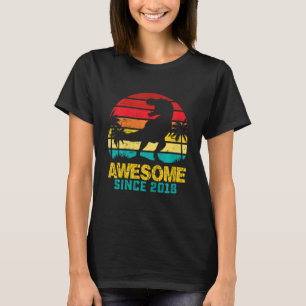 T-shirt Enfants 4e anniversaire garçon Dinosaur Rex 4 ans