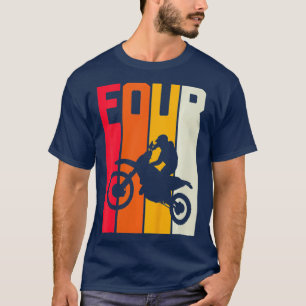 T-shirt Enfants 4e anniversaire Retro Motocross 4 ans Garç