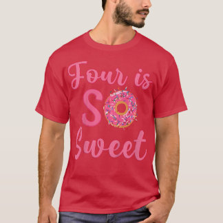 T-shirt Enfants 4e Donut Anniversaire fête Quatre ans Swee