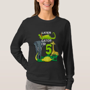 T-shirt Enfants 5 ans Anniversaire Animaux Safari Zoo