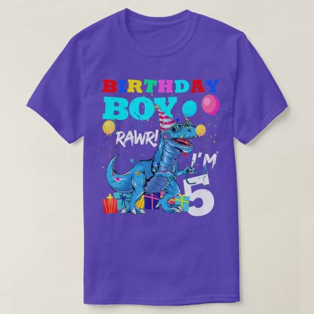 T-shirt Enfants 5 ans Cadeau 5e anniversaire garçon 5e ann (Design devant)