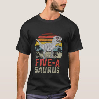 T-shirt Enfants 5 ans Dinosaur Anniversaire 5e T Rex Dino 