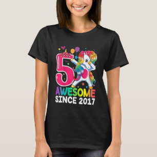 T-shirt Enfants 5 ans Filles Ados Dabbing Unicorn 5e B