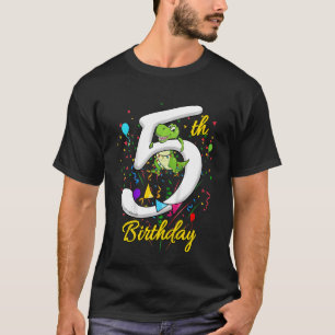 T-shirt Enfants 5 ans Filles Cinquième Anniversaire Rex 5e