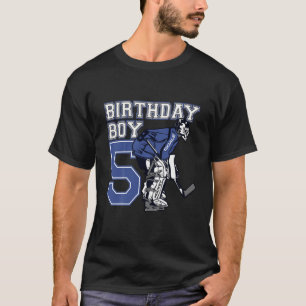 T-shirt Enfants 5 ans Hockey sur glace Goalie Thème Annive