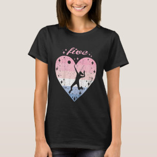 T-shirt Enfants 5 ans mignonne volleyball Anniversaire fil