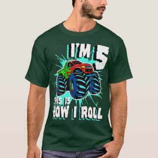 T-shirt Enfants 5 ans Monster Camion Monster Enfant fête d
