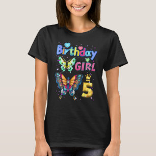 T-shirt Enfants 5 ans papillon C'est mon 5e anniversaire f