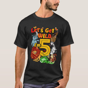 T-shirt Enfants 5 ans Zoo Anniversaire Chemise Safari Jung