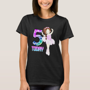 T-shirt Enfants 5 Aujourd'hui Petites filles Ballet Annive