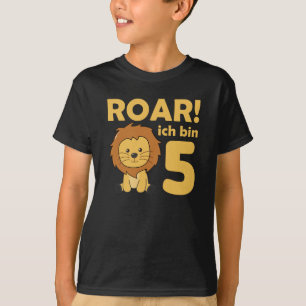 T-shirt Enfants 5. Lion d'anniversaire 5 ans J'ai cinq ans